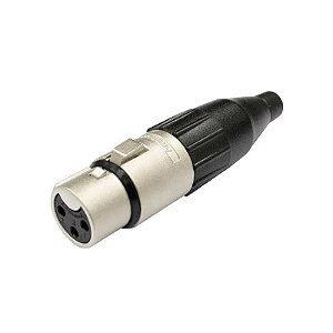 Conector Fêmea de Linha Amphenol XLR AC3F 3 Polos