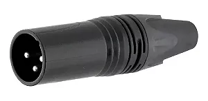 Conector XLR Macho de Linha Mxt C30MN3B Preto 3 Polos