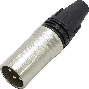 Conector XLR Macho de Linha Mxt C30MN3 Prata 3 Polos
