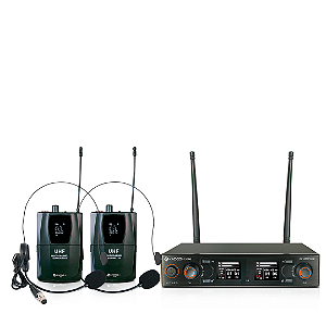 Microfone sem Fio Kadosh K502H Duplo Head Set UHF