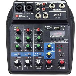 Mesa de Som MXT com 4 Canais MX-4 USB/BT