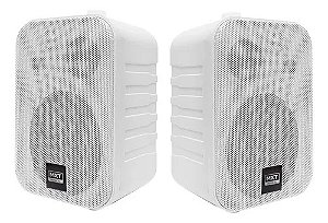 Caixa de Som Ambiente MXK-25 Branca 50WRMS Par com Suporte
