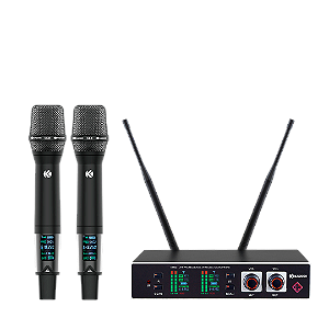 Microfone sem Fio Kadosh K-492M Duplo Mão UHF 2⁰ Geração