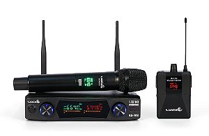 Microfone sem Fio Lyco UH-10MHLI Duplo Mão e Head Set UHF