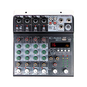 Mesa de Som K-Audio MC-60 - 6 Canais com USB e Bluetooth