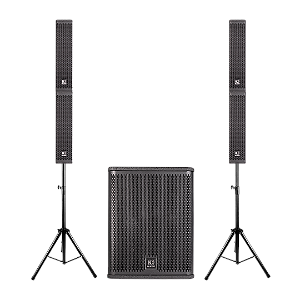 Sistema de coluna vertical estéreo com subwoofer K-Audio LS12.4A