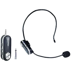 Microfone Sem Fio Head Set Skypix SK-PRO240 UHF Recarregável