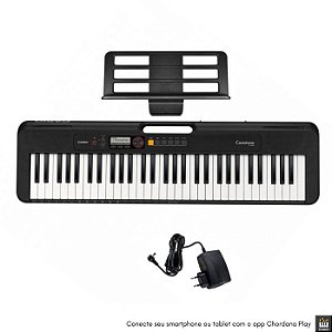 Kit Teclado Casio CT-S200 Branco + Pedal Stand - Koala Music