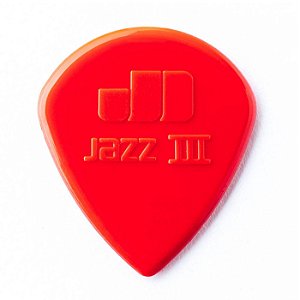 Palheta Jazz III  Dunlop Nylon Vermelha 47-3N