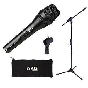 Kit Microfone Dinâmico AKG P3S Perception + Pedestal