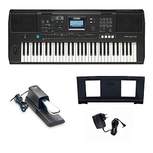 Kit Teclado Yamaha PSR-E373 61 Teclas +Suporte - Koala Music