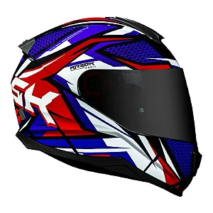 Capacete Razor Sharp vermelho/azul Norisk