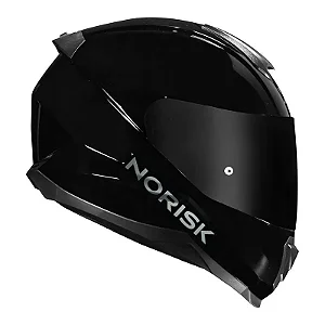 Capacete Razor Solid Preto Brilhoso Norisk
