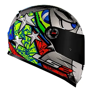 Capacete FF358 Classic Alex Barros cinza LS2