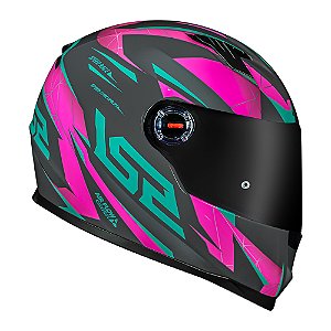 Capacete FF358 Classic Draze cinza/verde LS2