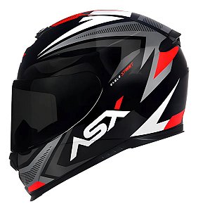 CAPACETE EAGLE STREET PRETO BRILHO/GRAFITE/BRANCO ASX