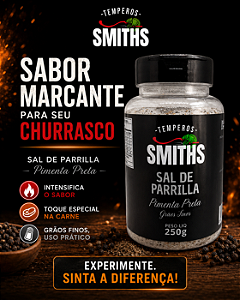Sal Parrilla Grãos finos com Pimenta Preta