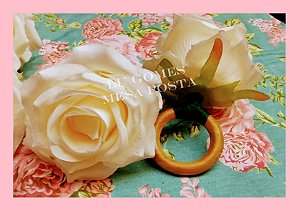Porta Guardanapos Rosa Marfim