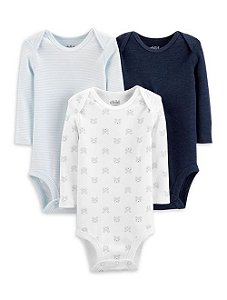 Trio Body Manga Longa Ursinho