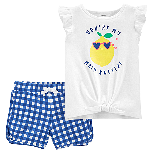 Kit com 2 Peças com Blusa e Shorts