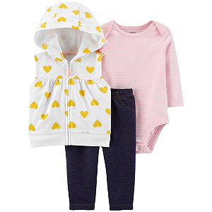 Trio Body Manga Longa e Blusa com Gorro