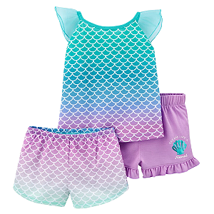 Kit 3 Peças Regata e Shorts