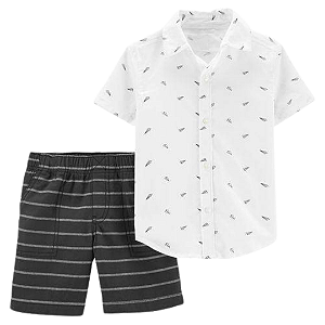 Kit 2 Peças Camisa e Shorts