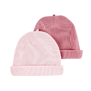 Kit Gorro Rosa 0-3m