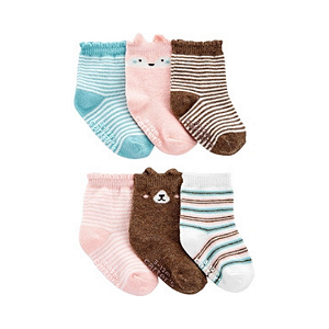 Kit 6 Pares de Meias Urso Recém Nascido