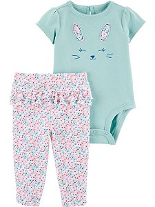 Kit Com 2 Peças Body e Calça Coelhinho