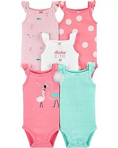 Kit Body 5 Peças Regata Flamingo