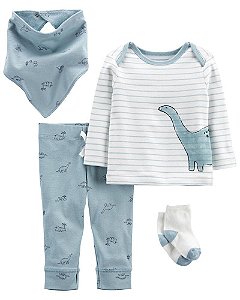 Conjunto com 4 peças Dinossauro