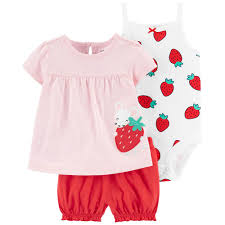 Conjunto 3 Peças Body Shorts e Blusa Morango