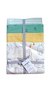 KIT COM 4 CUEIROS EM ALGODÃO OVELHINHA