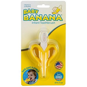 escova de dentes infantil bananinha