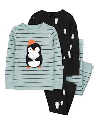 KIT COM 4 PEÇAS PINGUIM INVERNO