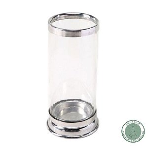 Castiçal Copo de Vela 7 dias - Alumínio e Vidro