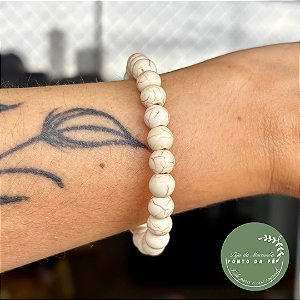 Pulseira - Howlita Bege - Calma que acolhe, equilíbrio que fortalece