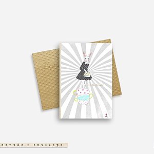 CARTÃO ENVELOPE - Coelha I believe in magic