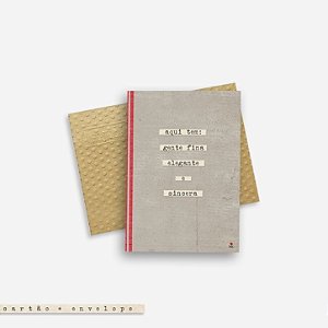 CARTÃO ENVELOPE - Gente Fina elegante e sincera Bege