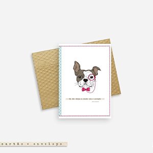 CARTÃO ENVELOPE - Um cão abana a cauda