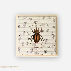 Quadro Azuleicha Botânica - Escaravelho