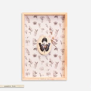 Quadro Box Colagem - Botânica Allegra