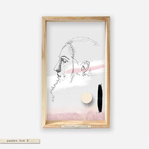QUADRO BOX COLAGEM – PERFIL ROSA – SOMETIMES FRAGILE, SOMETIMES STRONG