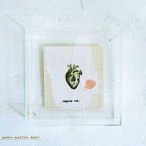 Quadro Caixa Acrílico Imã - Respiro-me