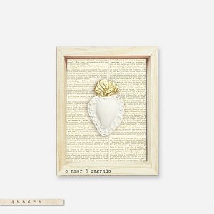 Quadro Caixa Pinus - O Amor É Sagrado