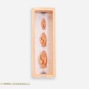 Quadro Simple Caixa M - Mãos - Many Stories