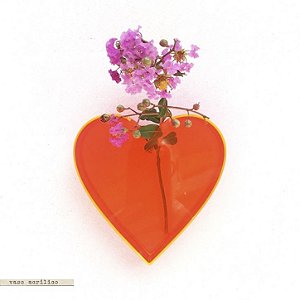 Vaso Acrílico - Coração #1 Vermelho