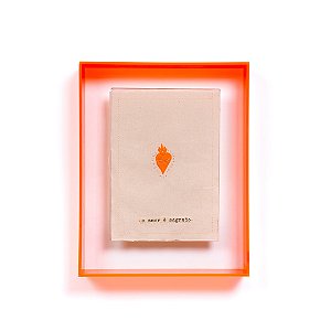 Quadro Caixa Acrilico Vermelho - Coração