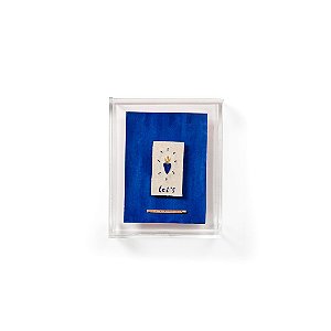 Quadro Acrílico Colagem P - Let's Blue